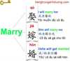 Các động từ biểu thị kết hôn trong tiếng Trung