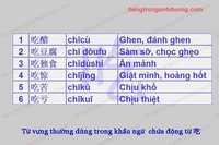 Từ vựng tiếng Trung thường dùng chứa từ 吃 (chi)
