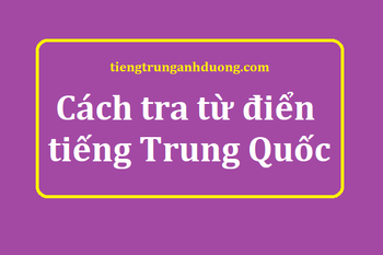 Cách tra từ điển tiếng Trung cho người mới học Cách tra từ điển tiếng Trung cho người mới học
