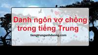 Danh ngôn vợ chồng trong tiếng Trung và tiếng Việt Danh ngôn vợ chồng trong tiếng Trung và tiếng Việt