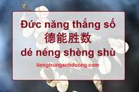 Tìm hiểu về Đức năng thắng số 德能胜数 dé néng shèng shù Tìm hiểu về Đức năng thắng số 德能胜数 dé néng shèng shù
