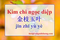 Thành ngữ Kim chi ngọc diệp 金枝玉叶 jīn zhī yù yè Thành ngữ Kim chi ngọc diệp 金枝玉叶 jīn zhī yù yè