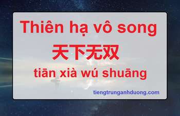 Thiên hạ vô song là gì? Tìm hiểu về Thiên hạ vô song 天下无双 Thiên hạ vô song là gì? Tìm hiểu về Thiên hạ vô song 天下无双